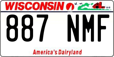 WI license plate 887NMF