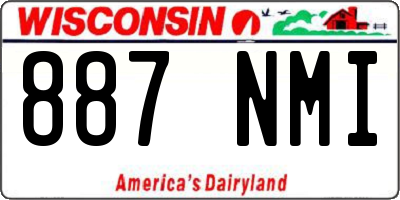 WI license plate 887NMI