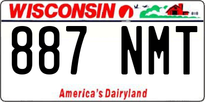 WI license plate 887NMT