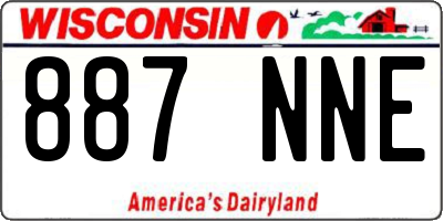 WI license plate 887NNE