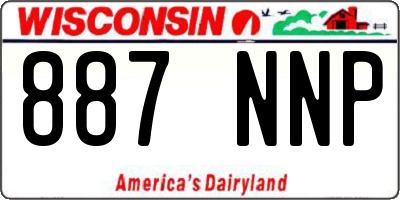 WI license plate 887NNP