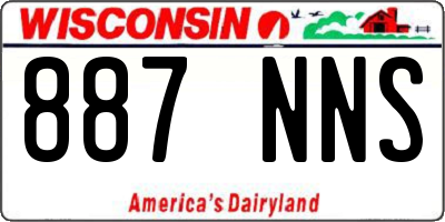 WI license plate 887NNS