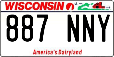 WI license plate 887NNY