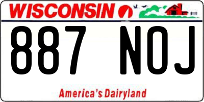 WI license plate 887NOJ