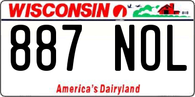 WI license plate 887NOL
