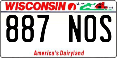 WI license plate 887NOS