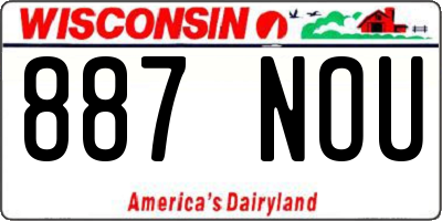 WI license plate 887NOU