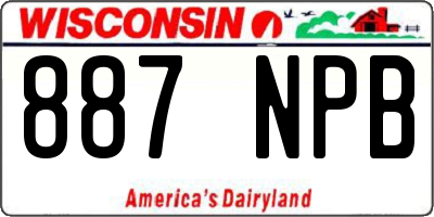 WI license plate 887NPB