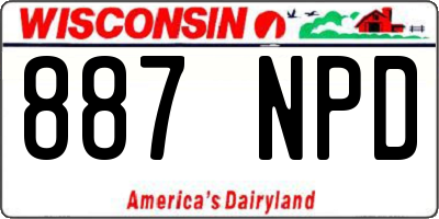WI license plate 887NPD