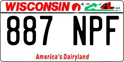 WI license plate 887NPF