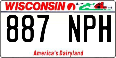 WI license plate 887NPH