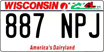 WI license plate 887NPJ