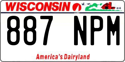 WI license plate 887NPM