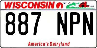 WI license plate 887NPN