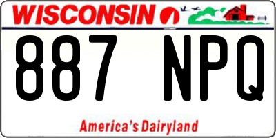 WI license plate 887NPQ