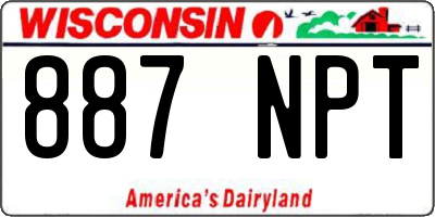 WI license plate 887NPT