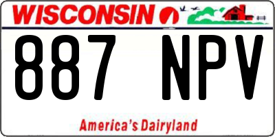 WI license plate 887NPV