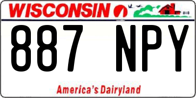 WI license plate 887NPY