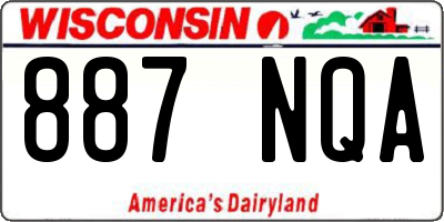 WI license plate 887NQA