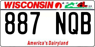 WI license plate 887NQB