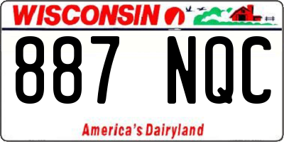 WI license plate 887NQC