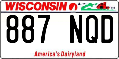 WI license plate 887NQD