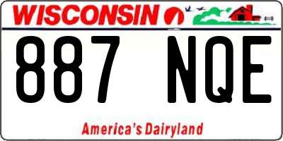 WI license plate 887NQE