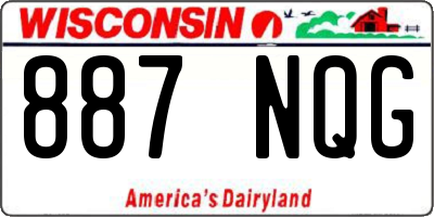 WI license plate 887NQG