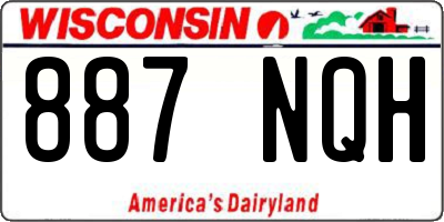 WI license plate 887NQH