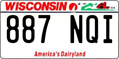 WI license plate 887NQI