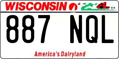 WI license plate 887NQL