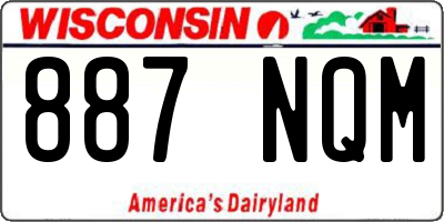 WI license plate 887NQM