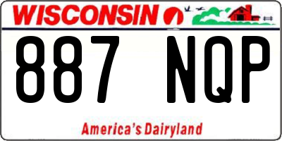 WI license plate 887NQP