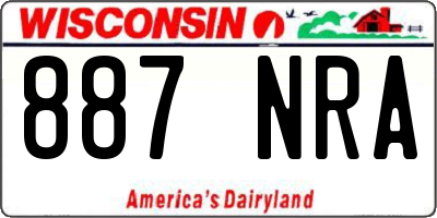 WI license plate 887NRA