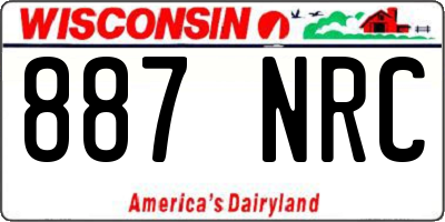 WI license plate 887NRC
