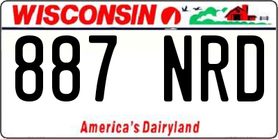 WI license plate 887NRD