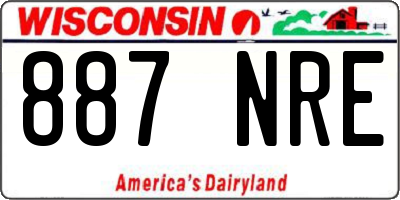 WI license plate 887NRE