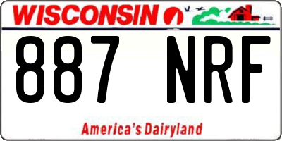 WI license plate 887NRF