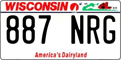WI license plate 887NRG