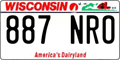 WI license plate 887NRO