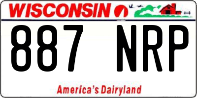 WI license plate 887NRP