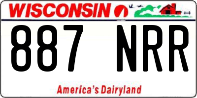 WI license plate 887NRR