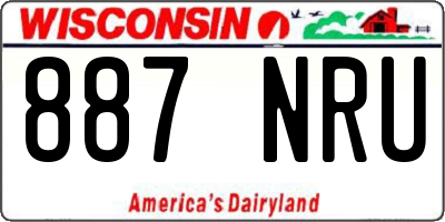 WI license plate 887NRU