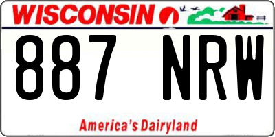 WI license plate 887NRW