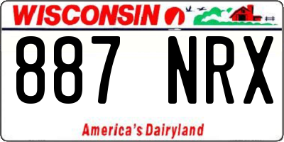 WI license plate 887NRX