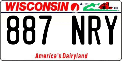 WI license plate 887NRY