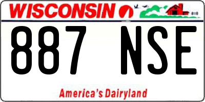 WI license plate 887NSE