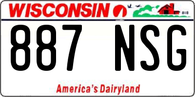 WI license plate 887NSG