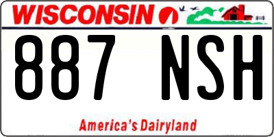 WI license plate 887NSH