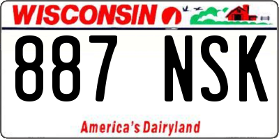 WI license plate 887NSK